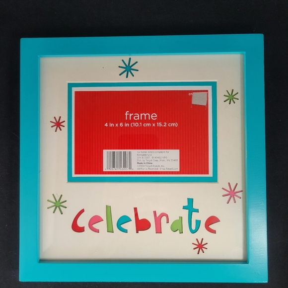 Target Brand 4x6 picture frame holiday celebrate. VG CONDITION. - Picture 2 of 16